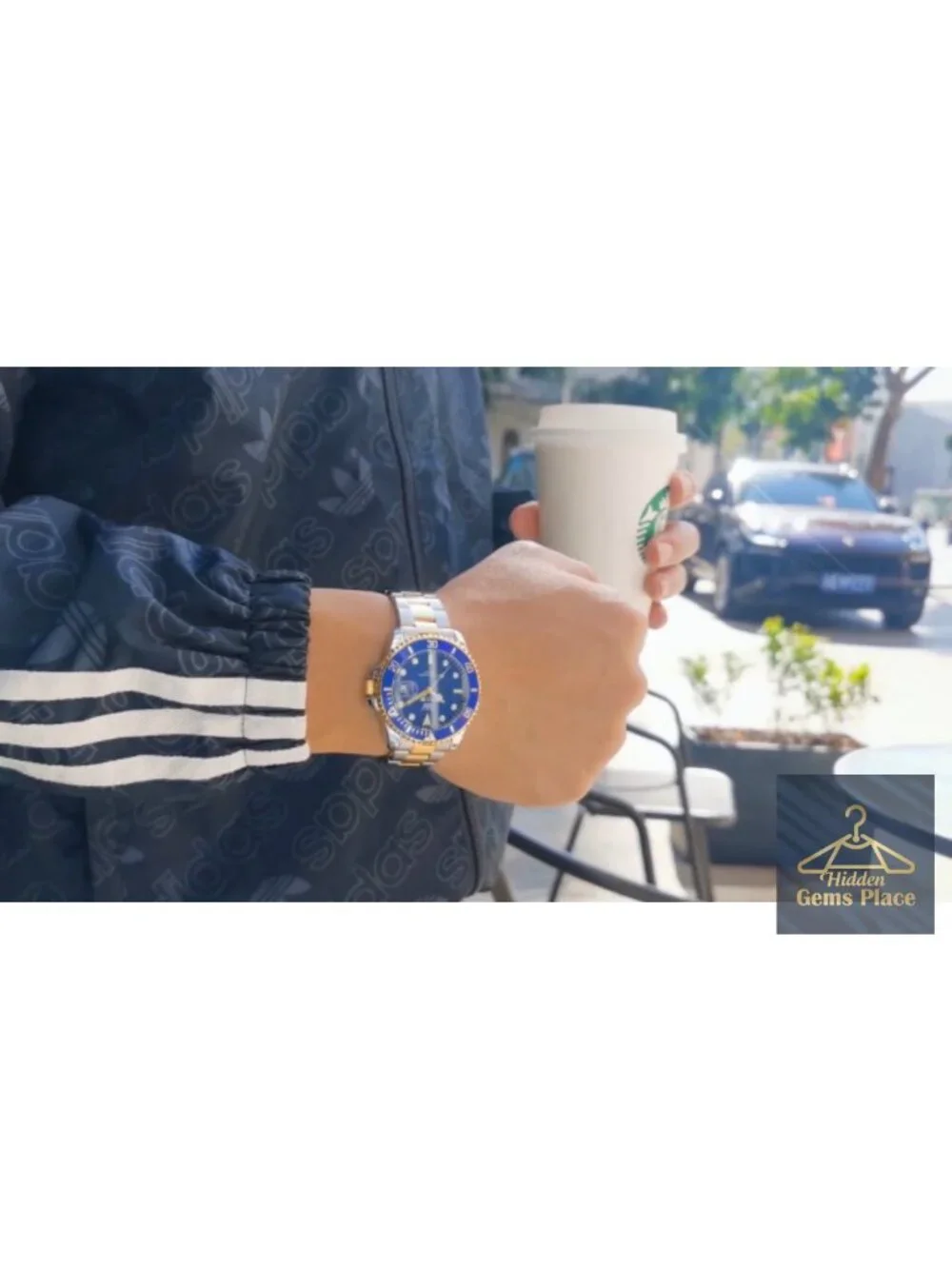 Men's Stainless Steel Analog Watch with Date, Rotatable Bezel